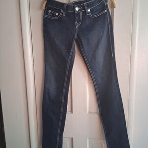 True Religion Dark Blue Straight Leg Jeans